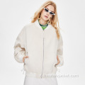 Giacca da baseball con tasca con cerniera oversize da donna nuova autunnale